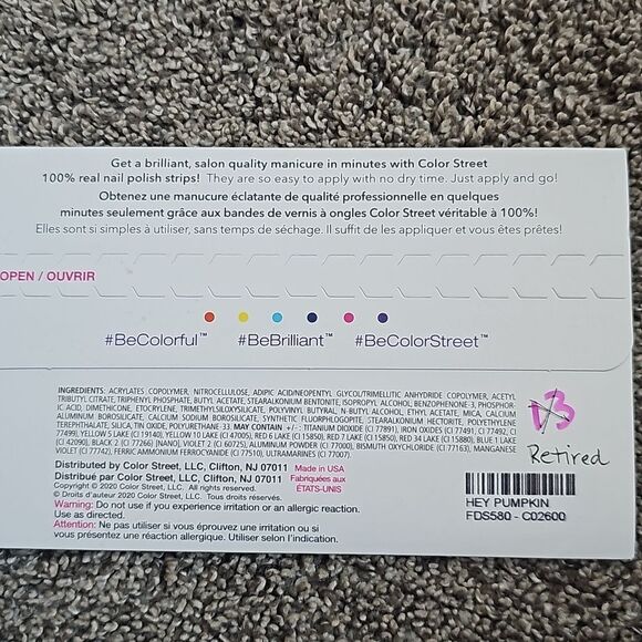 Color Street Press On Nails HEY 🎃 PUMPKIN - Picture 2 of 2